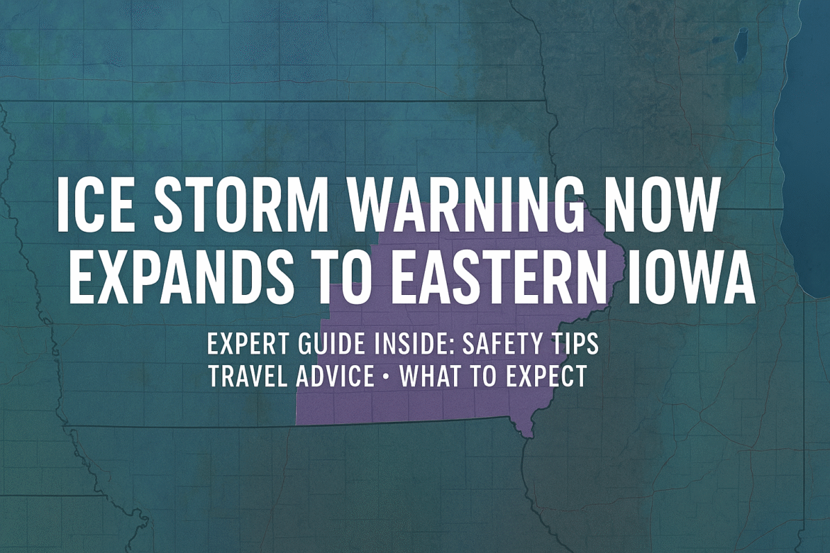 ice storm warning expands to include eastern Iowa.