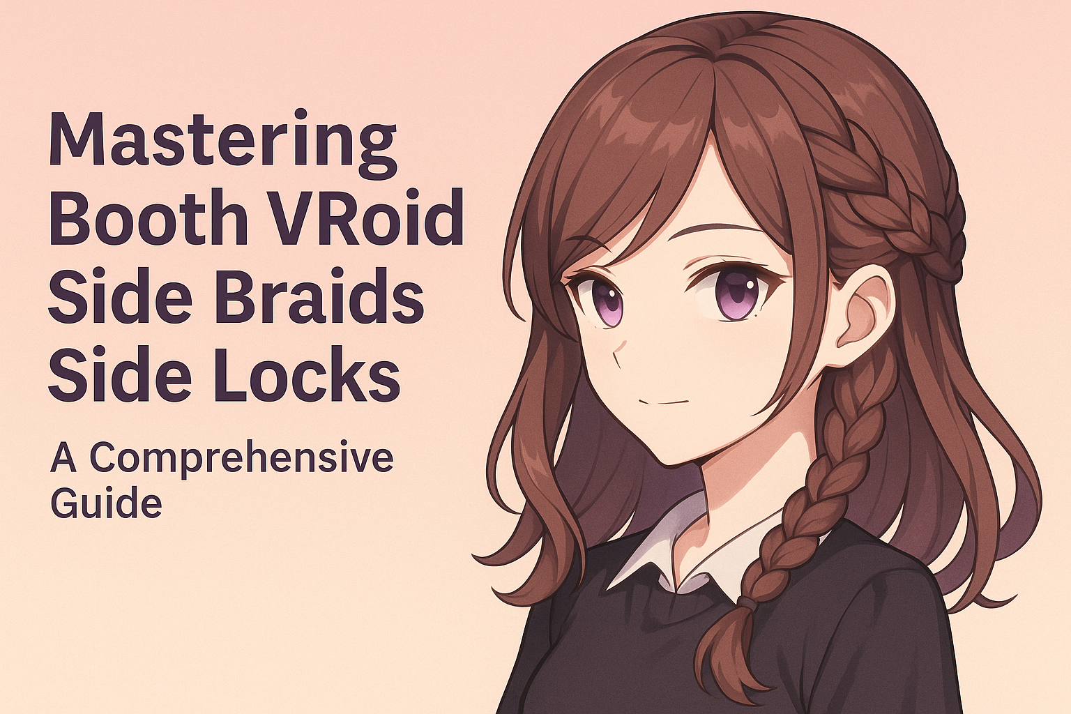 Booth VRoid side braids side locks