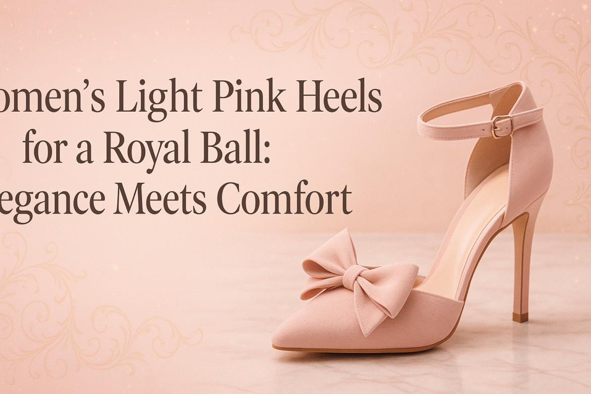 women’s light pink heels for a royal ball